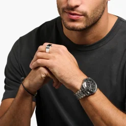Shop Herrenuhr Rebel at Heart Totenkopf silber schwarz Herren Uhren|Uhren